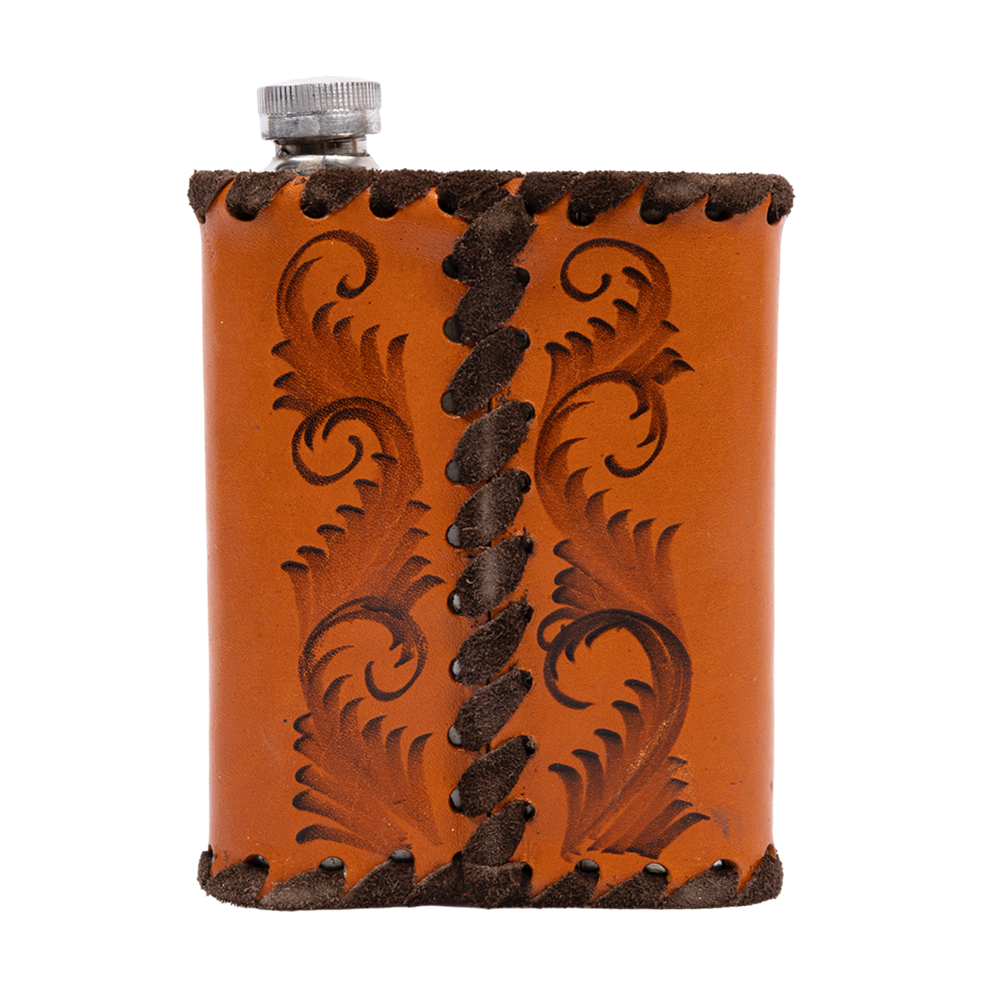 Фляжка 0,330л (в коже, рисов.) (ИП Кишурова). Фото №3