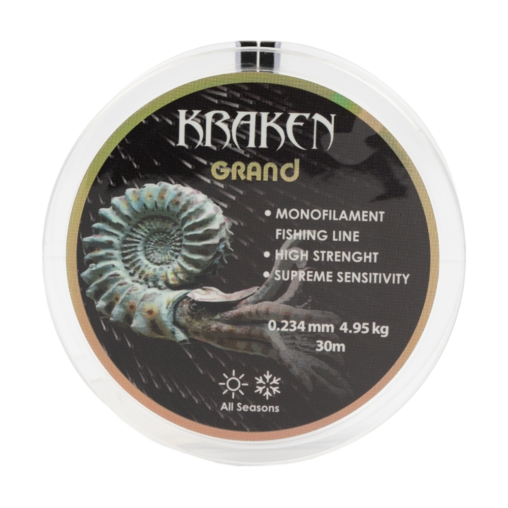 Леска Kraken Grand 30m 0,234mm 4.95kg. Фото №2