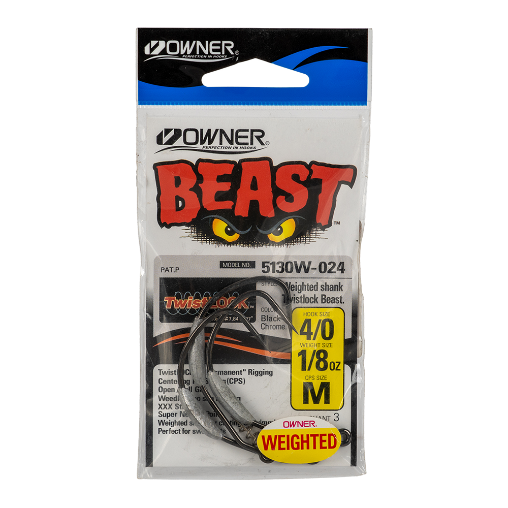 Крючок Owner огруженый 5130W №4/0 1/8. Фото №1