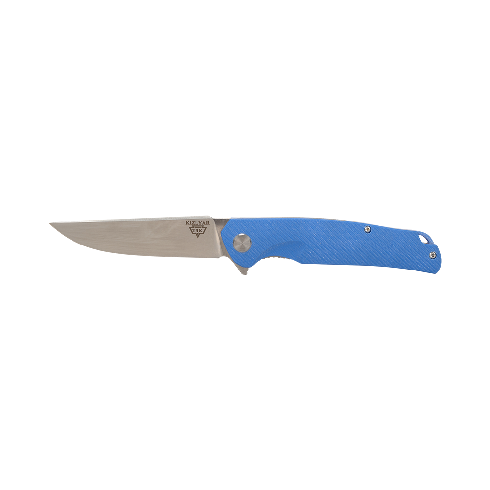 Нож складной Кизляр Shark, клинок D2, рукоять G10, синий. Фото №9