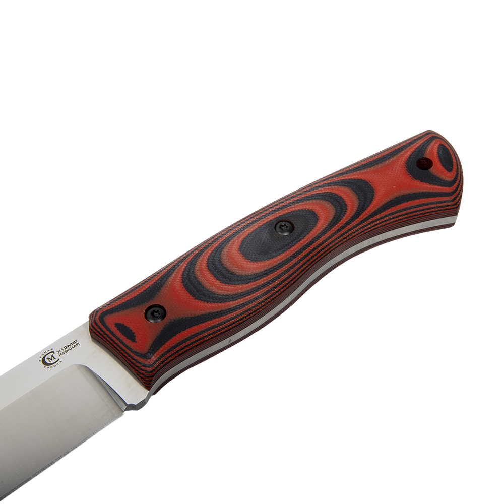Нож МС Тигр, клинок Х12МФ, ц.м. рукоять G10 (черно-красный). Фото №5 Нож МС Тигр, клинок Х12МФ, ц.м. рукоять G10 (черно-красный). Фото №5
