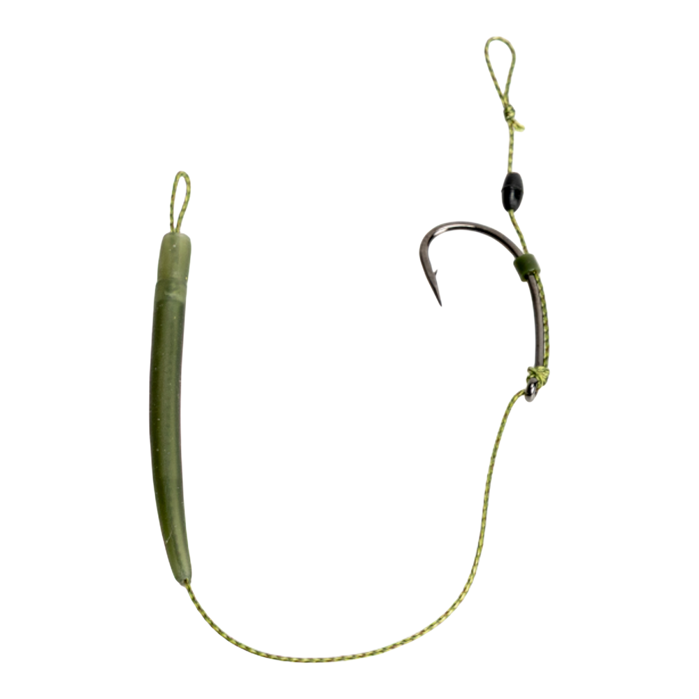 Волосяная  оснастка "Метод" 10см 35lb (17кг) с адаптором, крючок  Hayabusa Р-1 № 4(бойл 10,14мм), уп. 2шт, 0. Фото №2