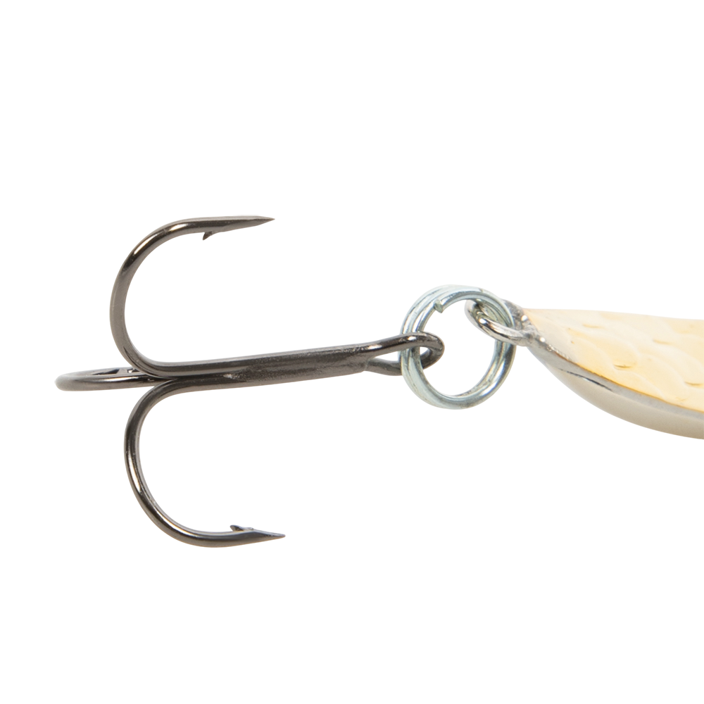 Блесна ЖОР Алтынка с чешуей 50мм, 8гр, цвет (латунь) тройник. Фото №2