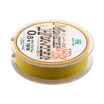 Шнур PE HR Monster Hunter желтый 1,5. Фото №1