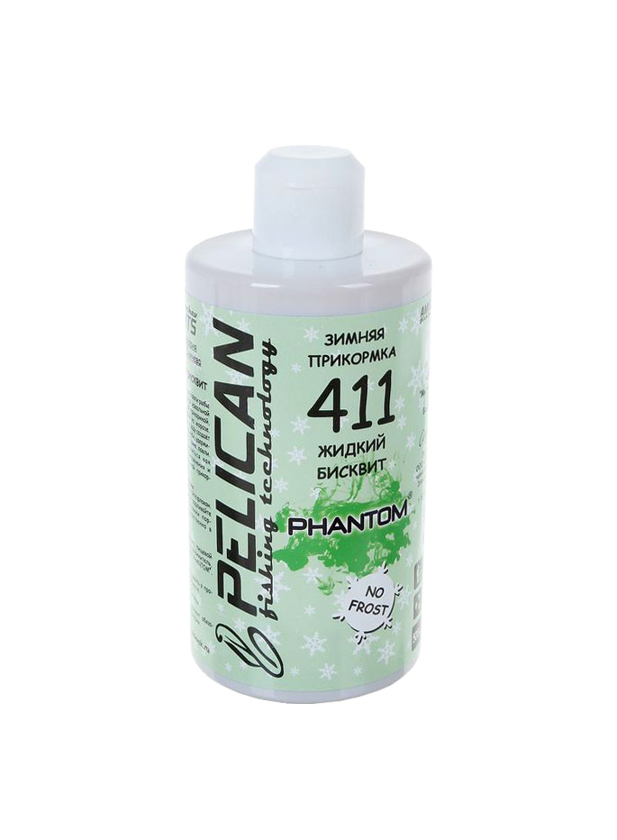Прикормка зимняя "Жидий бисквит PHANTOM" PELICAN 411 (1фл.-500мл.). Фото №2