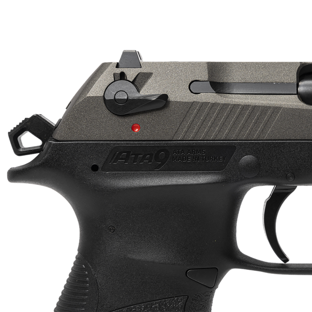 Пистолет АТА9 калибр 9*19 мм, Tungsten, вольфрамовый затвор, черная рамка. Фото №8