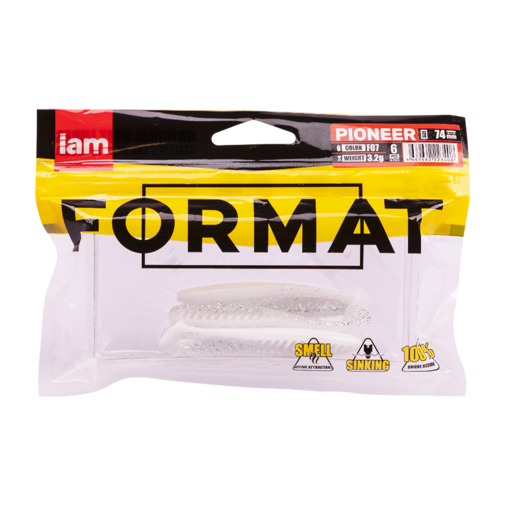 Силиконовая приманка FORMAT PIONEER 74mm, цвет F07, (6шт). Фото №5