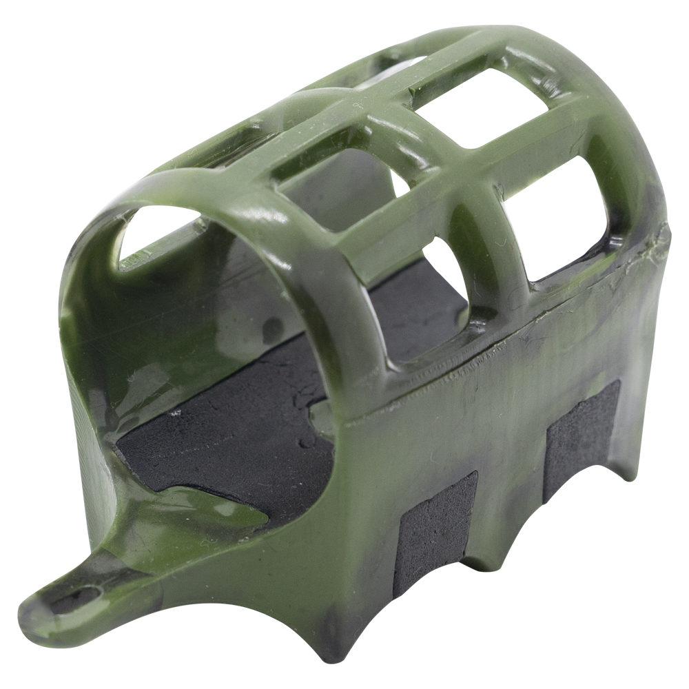 Груз-кормушка пластиковая X-FEEDER PL CAMO RIVER CAGE M 100 г (40 мл, цвет камо, сетка). Фото №3