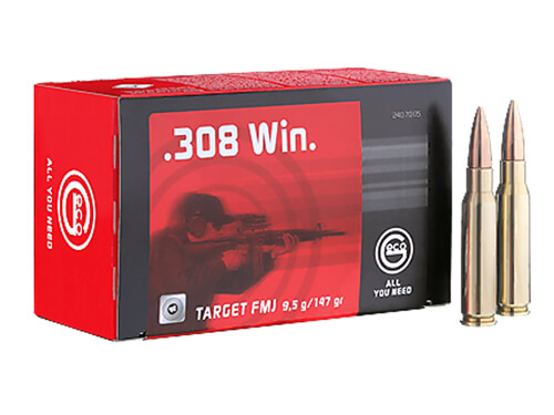 Патрон нарезной RWS GECO калибр 308 WIN FMJ TARGET 9,5 гр. (в пачке 50 шт.). Фото №1