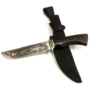 Нож МС Лорд, клинок 95х18, грав., рукоять венге, литье. Фото №2 Нож МС Лорд, клинок 95х18, грав., рукоять венге, литье. Фото №2