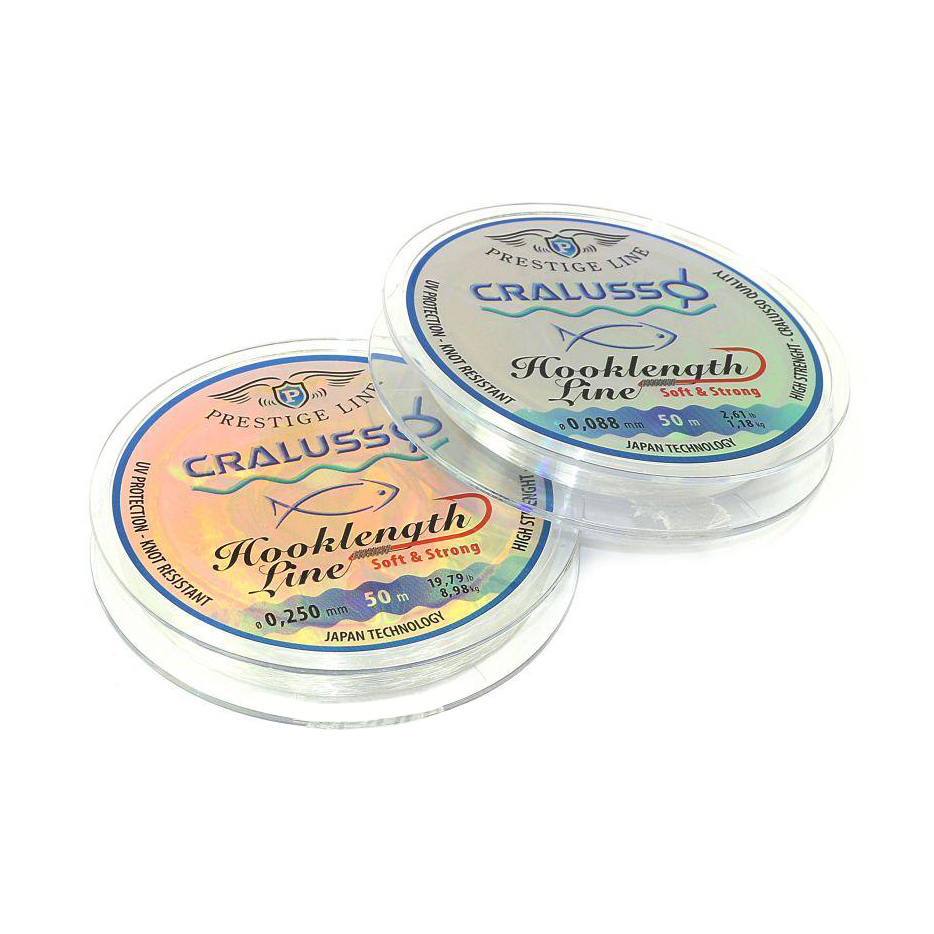 Леска CRALUSSO Hooklength Prestige (50м) - 0,102м. Фото №1 Леска CRALUSSO Hooklength Prestige (50м) - 0,102м. Фото №1