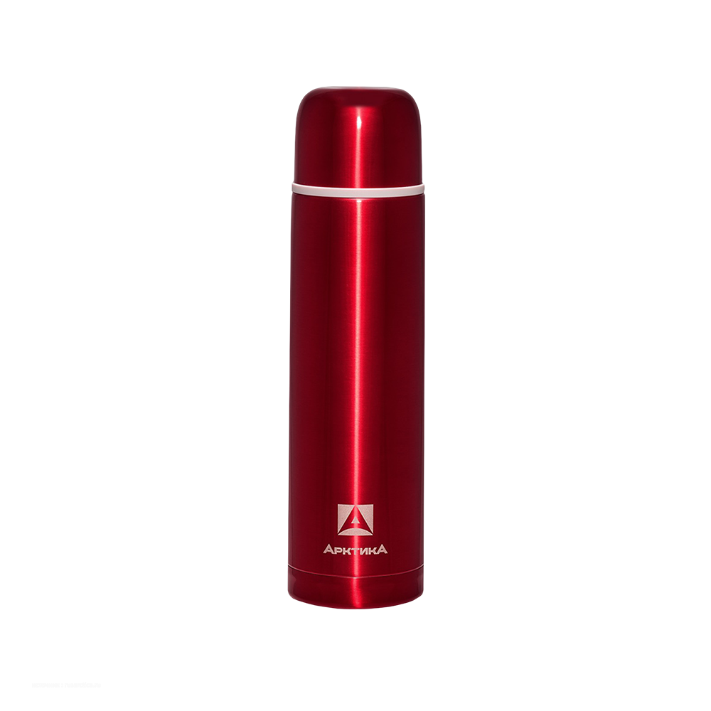 Термос "Арктика", бытовой вакуумный (для напитков) ,1000 мл, (красный). Фото №1