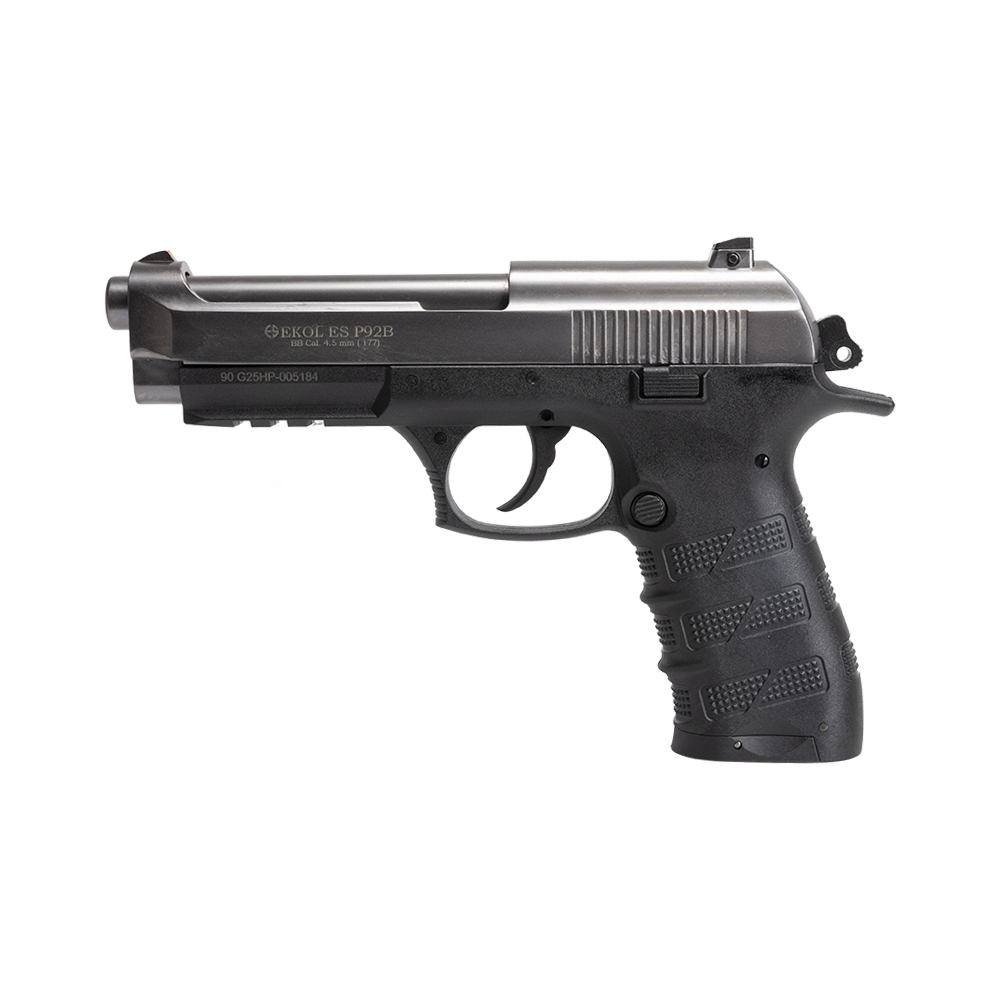 Пистолет пневматический EKOL ES P92 B FUME, (никель) (Blowback) калибр 4,5 мм, 3 Дж. Фото №4 Пистолет пневматический EKOL ES P92 B FUME, (никель) (Blowback) калибр 4,5 мм, 3 Дж. Фото №4