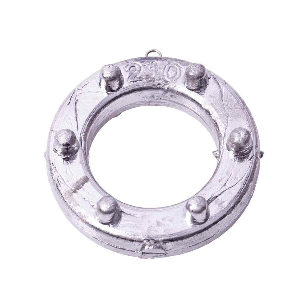 Груз "Кольцо" с шипами и ушком 210гр.. Фото №1