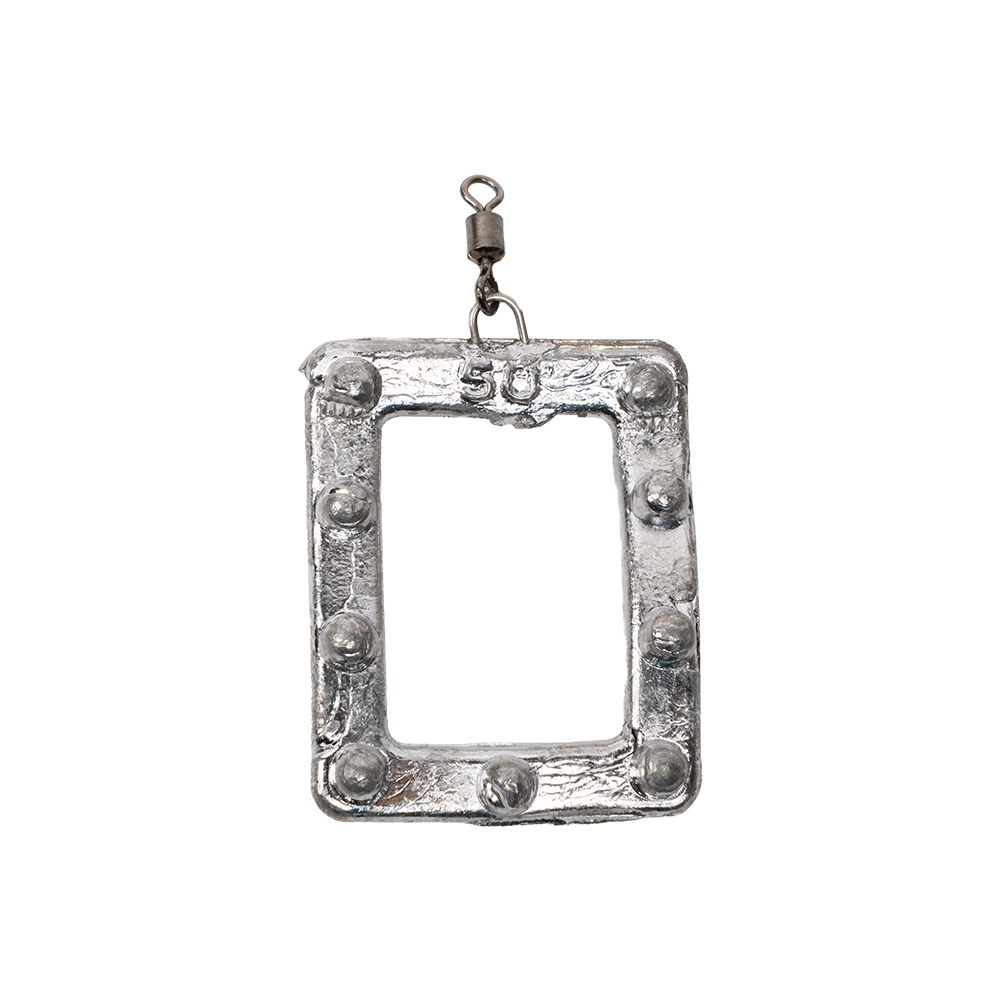 Груз "Рамка" с шипами, ушком и вертлюгом 50гр.. Фото №1