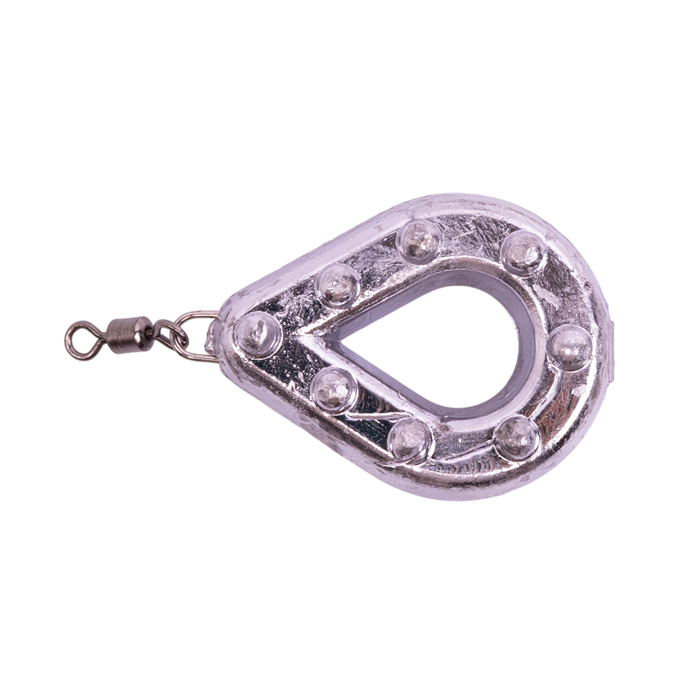 Груз "Капля-рамка" с ушком и вертлюгом, 80гр. Фото №1