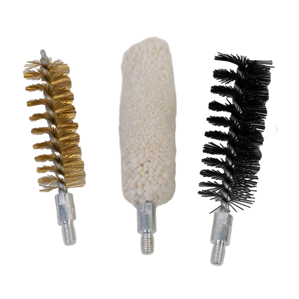 Набор для чистки ружей, калибр 20 мм в прозрачном кейсе с деревянным шомполом. Фото №5