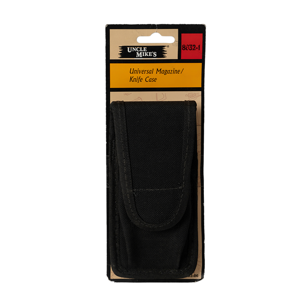 Чехол "UncLe Mike's" на ремень для магазина 9 мм./складного ножа, кордура, чёрный. Фото №1