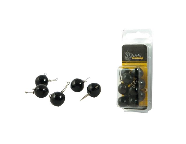 Груз Akara Чебурашка round black 35 гр. с застежкой. Фото №1