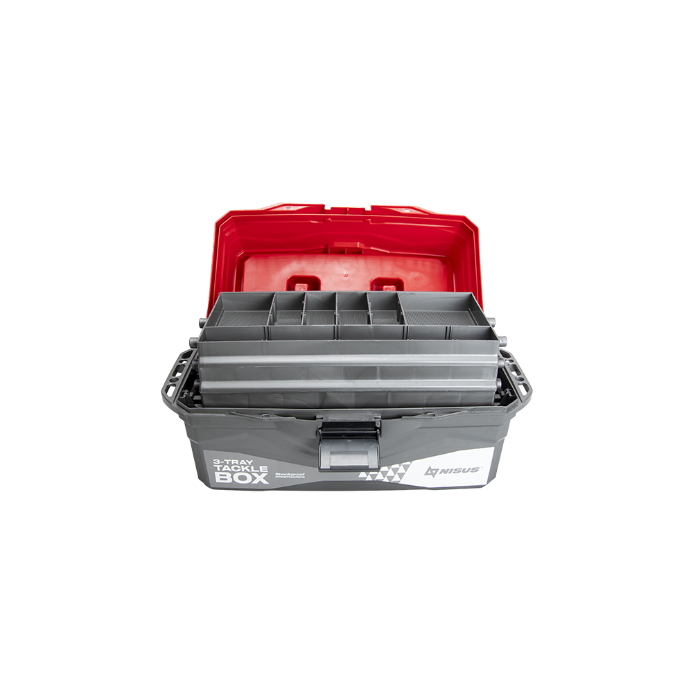 Ящик для снастей Tackle Box трехполочный NISUS красный. Фото №5