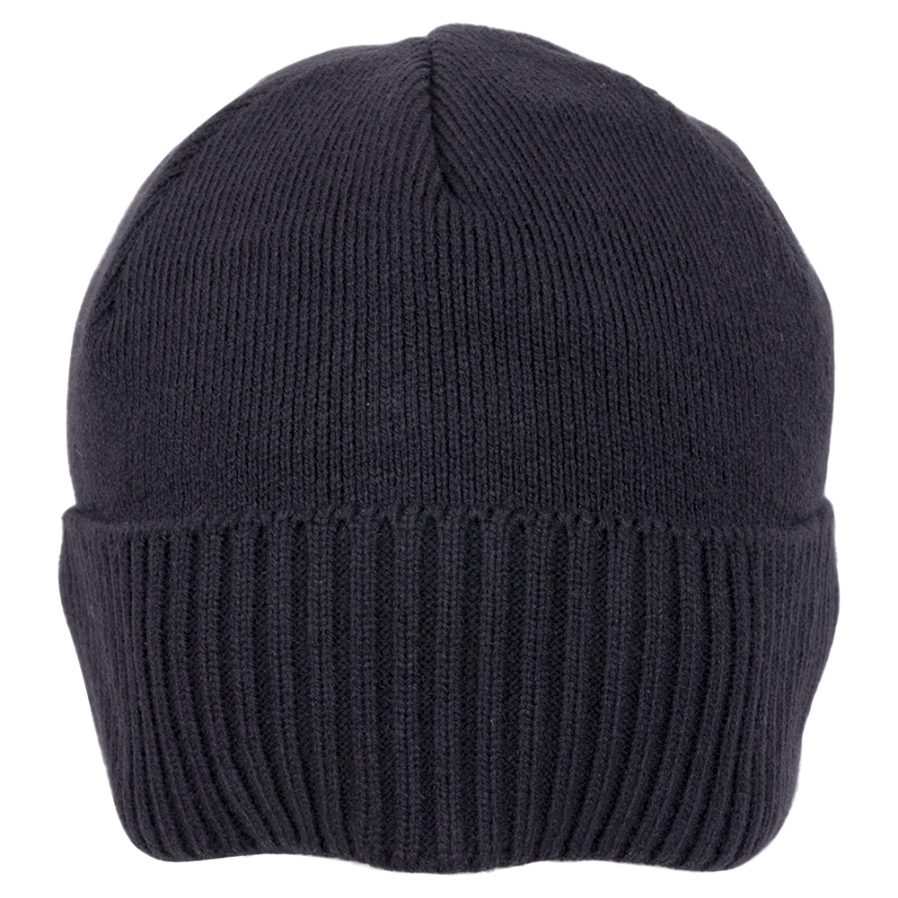 Шапка Novatex «Весна» с флисом с отворотом (черная). Фото №1