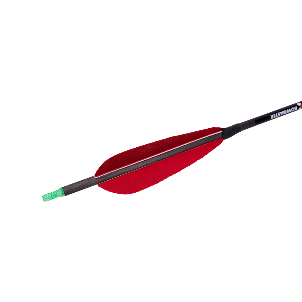 Стрела для лука Bowmaster - Patriot 500, карбон, 19/64, оперение  5'' Feather Рarabolic. Фото №2