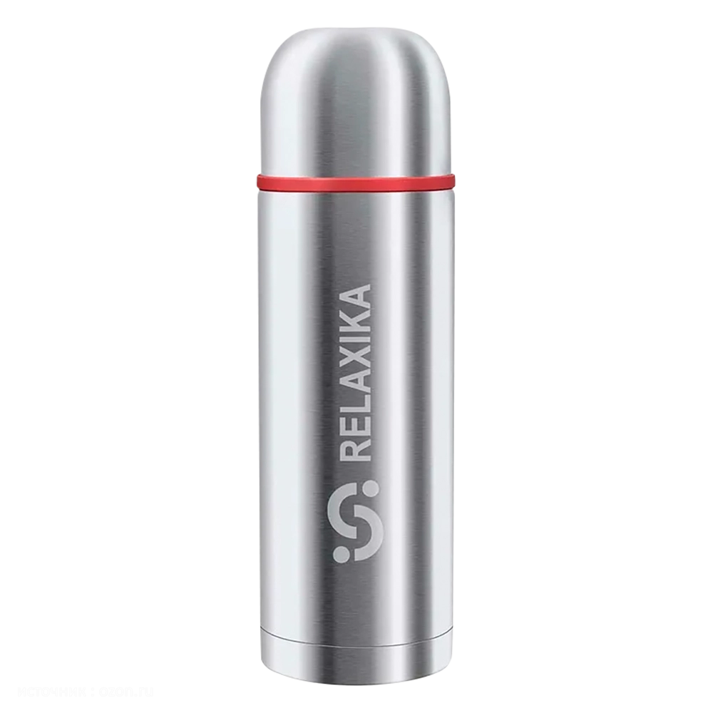 Термос Relaxika 102 в термочехле, стальной (1л). Фото №2
