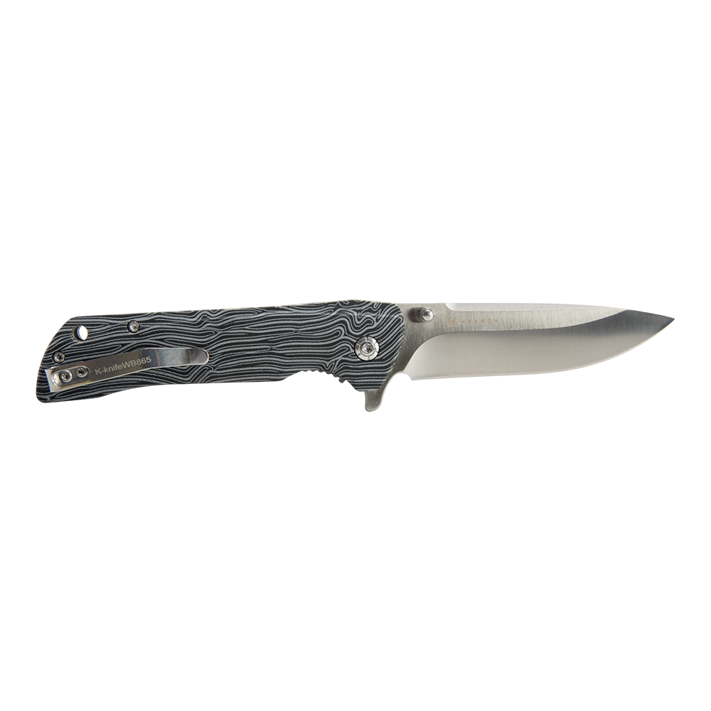 Нож складной Kranch WB-865, клинок AUS8, рукоять G10 white and black. Фото №4 Нож складной Kranch WB-865, клинок AUS8, рукоять G10 white and black. Фото №4