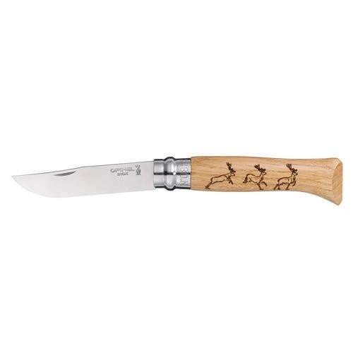 Нож "Opinel" 8VRI Inox Animalia "Олень" клинок 8,5 см, дуб, нержавеющая сталь, "Вироблок". Фото №2