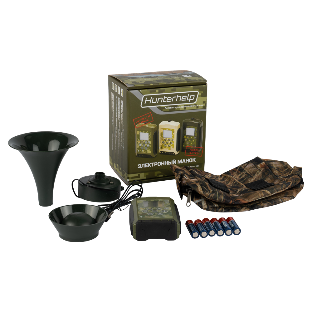 Имитатор голосов Hunterhelp Standart-3, фонотека №7 "Спец.выпуск", динамик Alfa, чехол. Фото №1