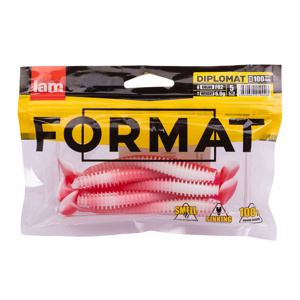 Силиконовая приманка FORMAT DIPLOMAT 100mm, цвет F02, (5шт). Фото №5