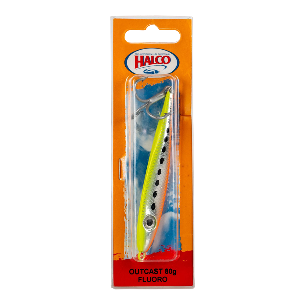 Блесна колеблющаяся Halco OUTCAST, 80г, FLUORO. Фото №3