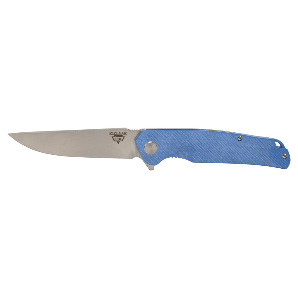 Нож складной Кизляр Shark, клинок D2, рукоять G10, синий. Фото №1