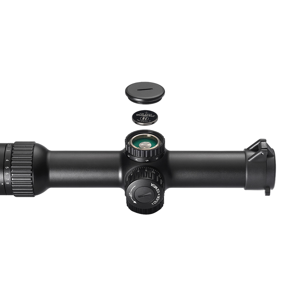 Прицел оптический Gaut Obsidian 1-8x24, сетка 62 (Half MD), подсветка красная, 30мм, поправки 1/2МОА. Фото №3