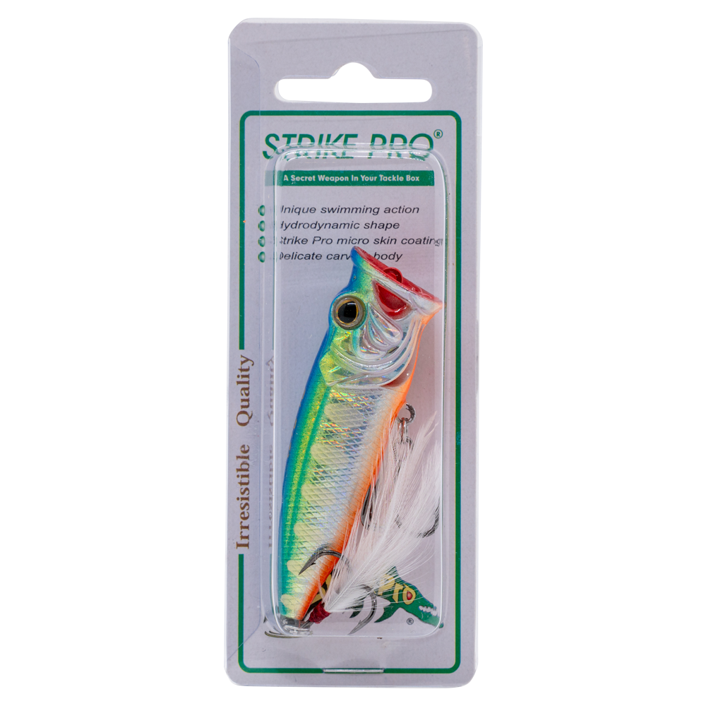 Поппер Strike Pro Pike Pop 70 плавающий 7,0см 11,5гр (SH-002C#A150-713). Фото №3 Поппер Strike Pro Pike Pop 70 плавающий 7,0см 11,5гр (SH-002C#A150-713). Фото №3