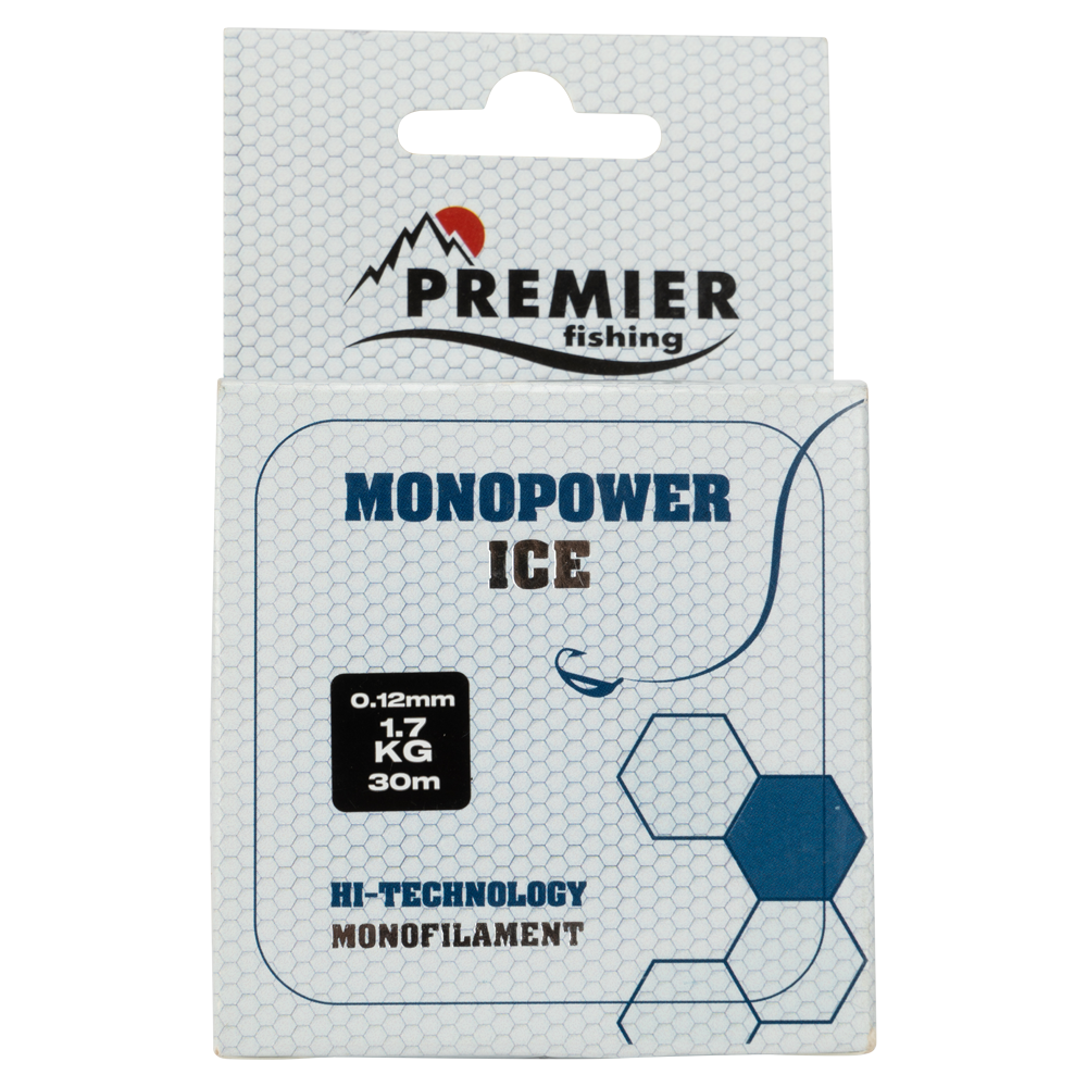 Леска MONOPOWER ICE 0,12mm/30m Clear Nylon PREMIER fishing (PR-MI-T-012-30). Фото №3 Леска MONOPOWER ICE 0,12mm/30m Clear Nylon PREMIER fishing (PR-MI-T-012-30). Фото №3