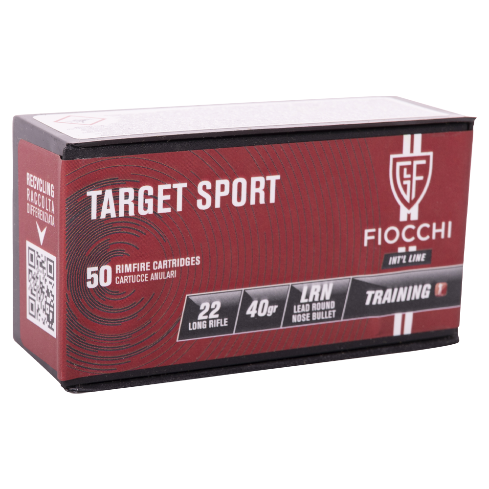Патрон нарезной FIOCCHI калибр 22 LR LRN TARGET SPORT 40 grn. (в пачке 50 шт.). Фото №1