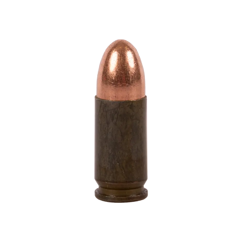 Патрон нарезной БПЗ калибр 9х19 Luger FMJ лакированная гильза 7,46 гр. (в пачке 50 шт.) (в коробке 1000 шт.). Фото №6