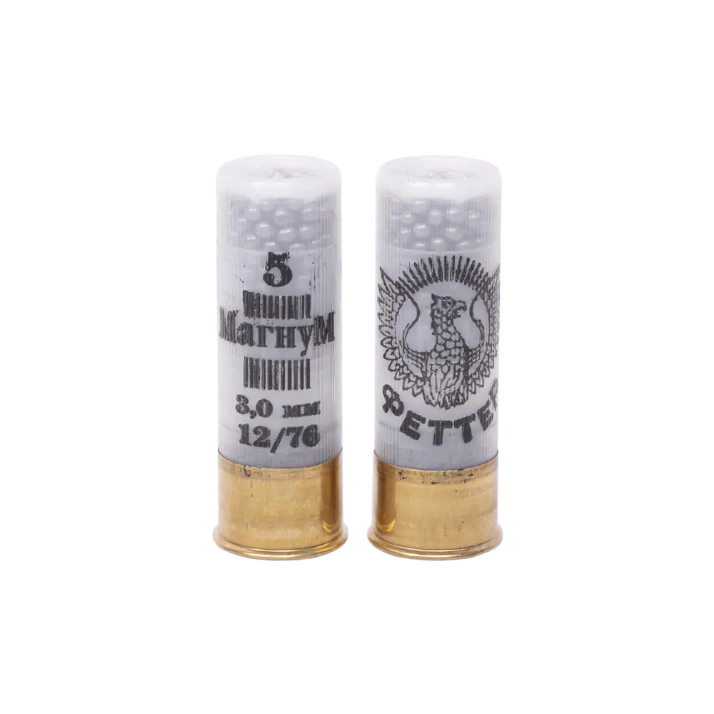 Патрон ФЕТТЕР МАГНУМ 12/76 дробь № 5, 44гр. (в пачке 15 шт.) (в коробке 120 шт.). Фото №3