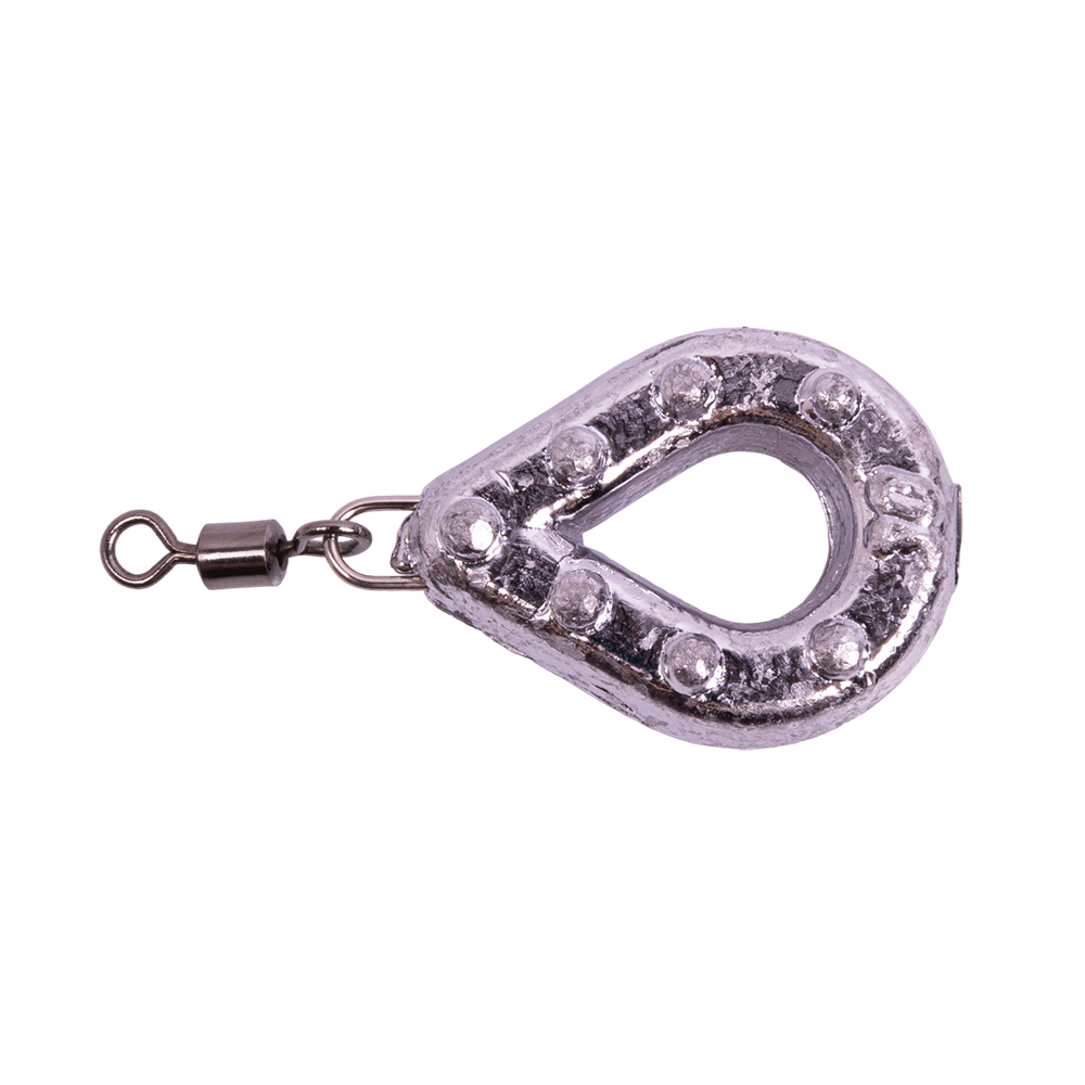 Груз "Капля-рамка" с ушком и вертлюгом, 30гр. Фото №1