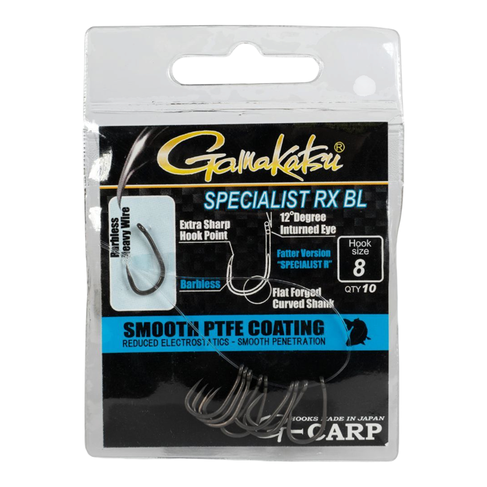 Крючок Gamakatsu G-Carp Specialist RX BL Grey №8. Фото №1 Крючок Gamakatsu G-Carp Specialist RX BL Grey №8. Фото №1