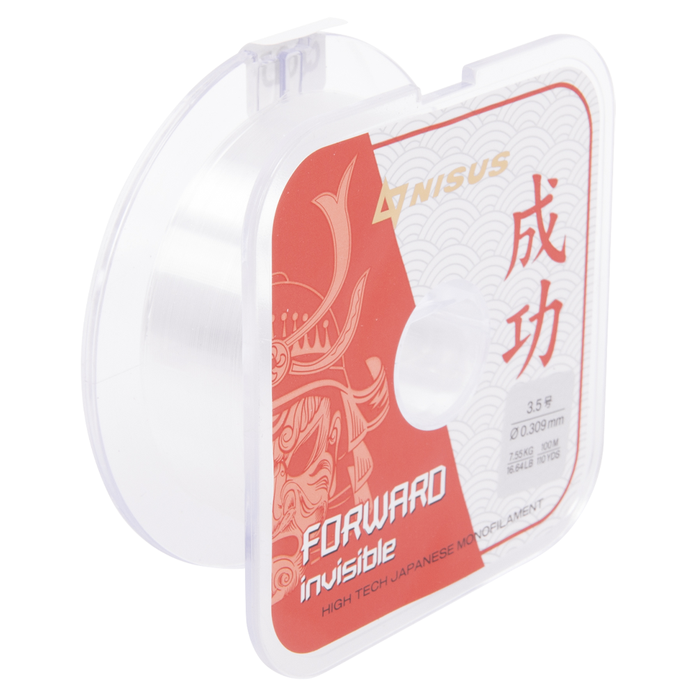 Леска Nisus Forward Invisible 0,309mm/100m Nylon (N-FI-0309-100) . Фото №3