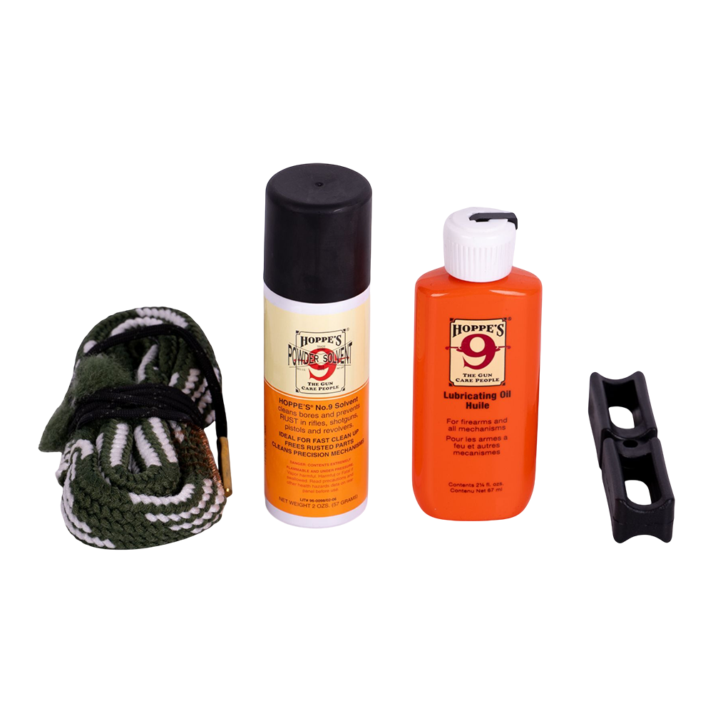 Набор "Hoppe's" для чистки оружия, змейка, чистящее средство "Hoppe's №9", масло, салфетки, калибр 20. Фото №4