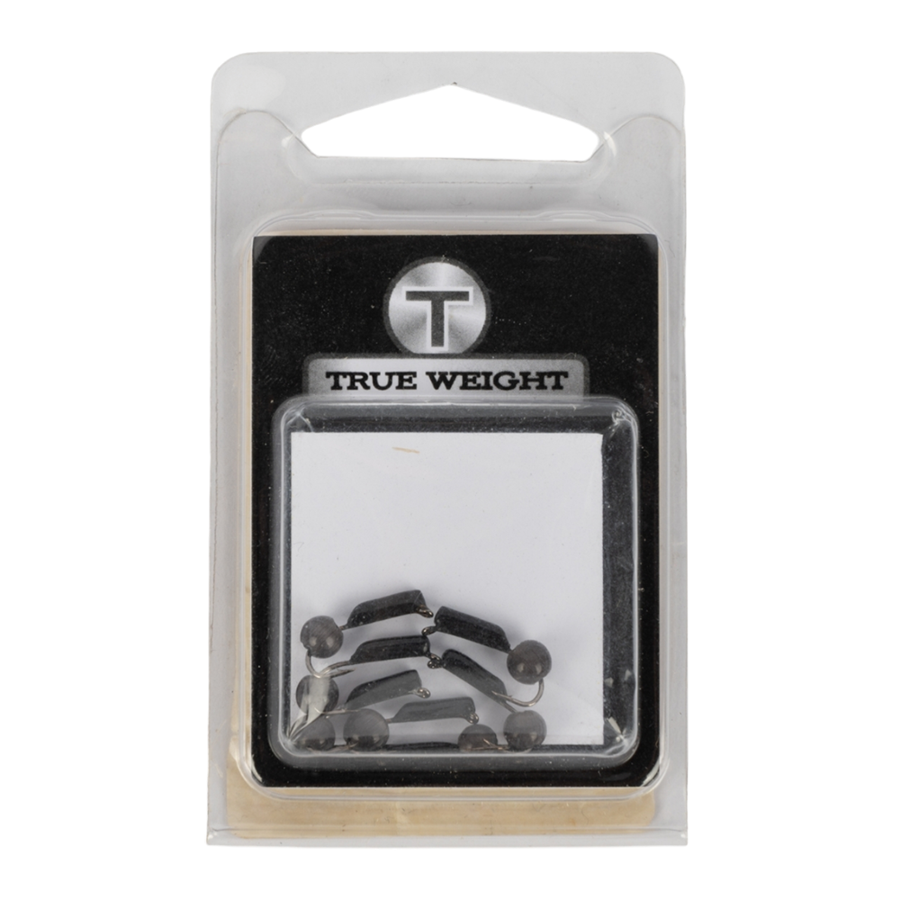 Мормышка вольфрамовая Trye Weight черная "Гвоздешарик" d1,5мм кошачий глаз, кофейный (10шт). Фото №1