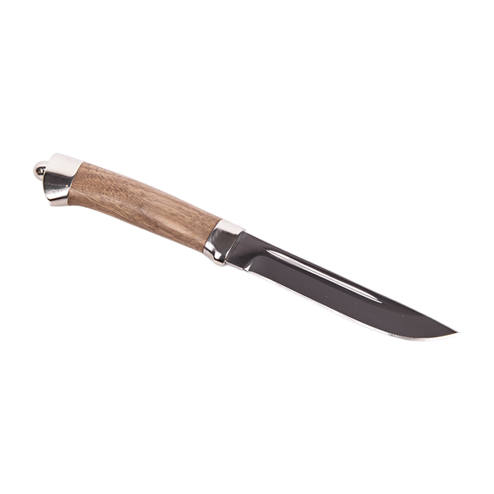 Нож ЗЗОСС, Н85, клинок ст.ЭИ-107, рукоять никель, орех. Фото №3