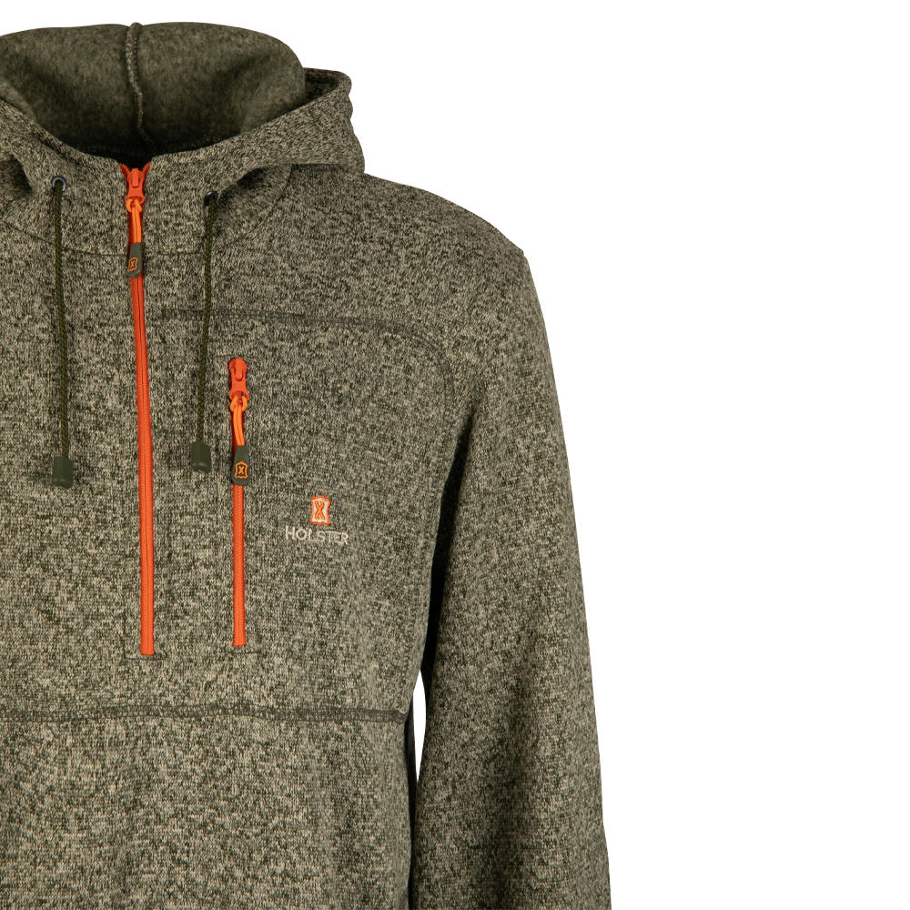 Толстовка Малахит / трикотаж на флисе / меланж-олива ((48 / 182-188)). Фото №7