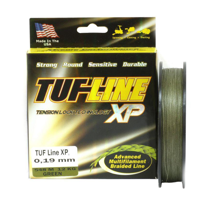 Шнур плетеный Tuf-Line XP 274м 0,41мм 35кг зеленый. Фото №2
