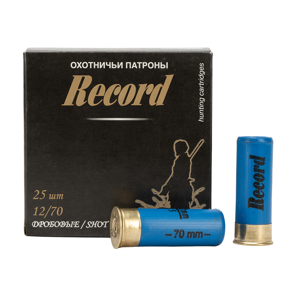 Патрон "Рекорд" (бесконтейнерный) увеличенная осыпь 12/70 №5 32 гр. NEW (пачка 25 шт, короб. 250 шт). Фото №1 Патрон "Рекорд" (бесконтейнерный) увеличенная осыпь 12/70 №5 32 гр. NEW (пачка 25 шт, короб. 250 шт). Фото №1