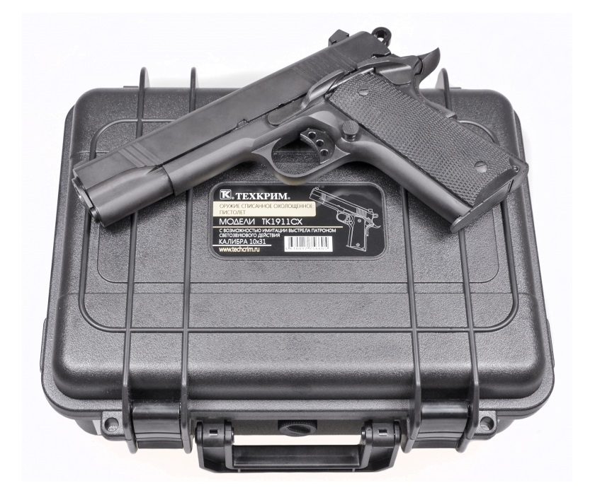 Пистолет модели ТК1911СХ калибр  10*31 (черный оксид). Фото №5