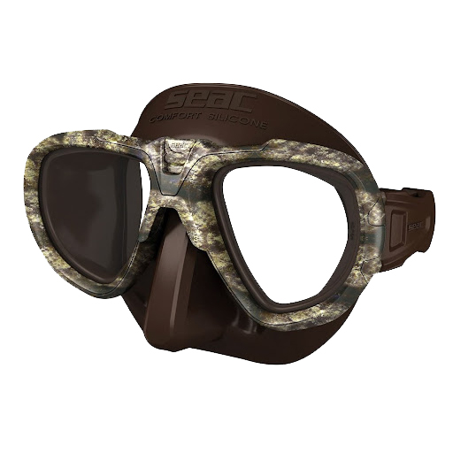 Маска ONE коричневый силикон, камуфляж коричневый Seac Sub. Фото №1 Маска ONE коричневый силикон, камуфляж коричневый Seac Sub. Фото №1